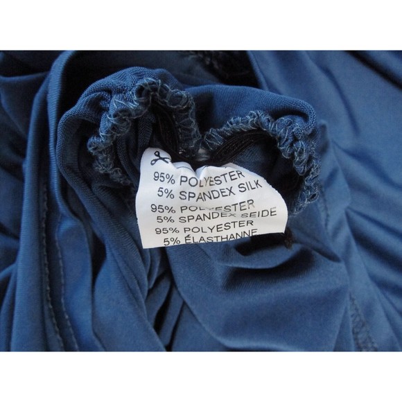 Zeagoo Prussian Blue Ruched Bodycon Stretch Sleeveless Midi Dress Size M - Picture 5 of 9